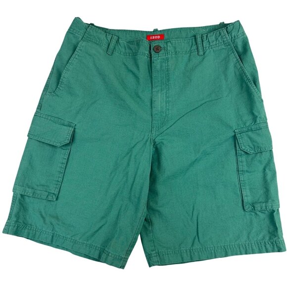 Izod Other - Izod Green Mens Sz 34 Cargo Pockets Casual Golf Shorts Pickleball 90s Y2K Beach